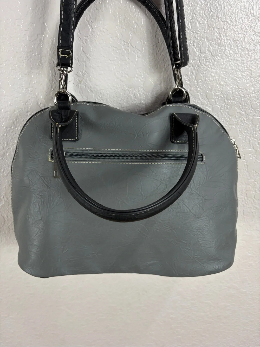 Stone & Co. Gray and Black Women’s Shoulder Satchel - Picture 8 of 17